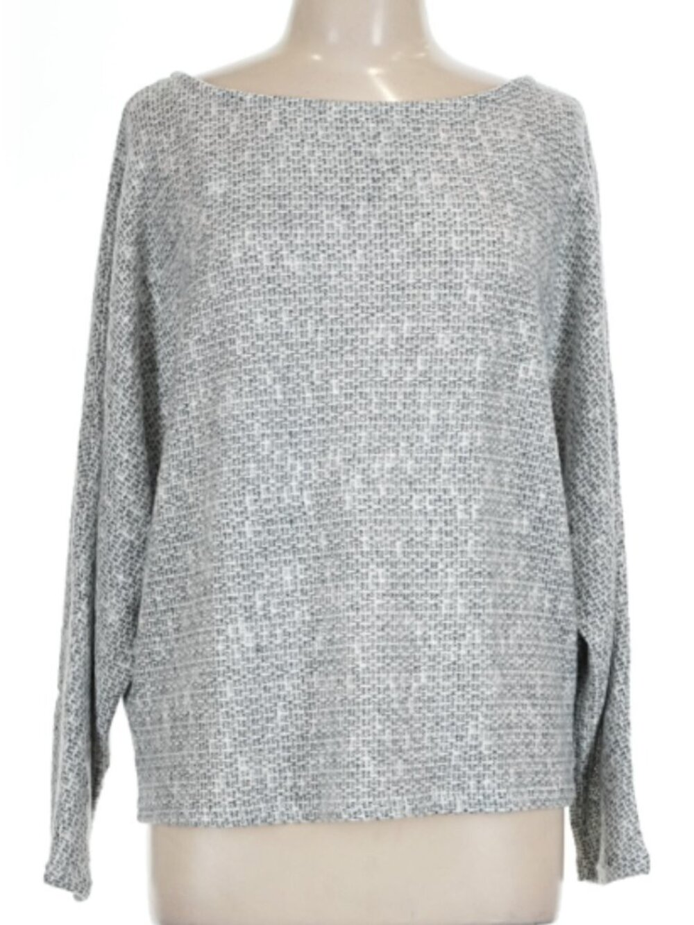 NWT Gray Sadie & Sage Long Sleeve Boatneck Top Size Large